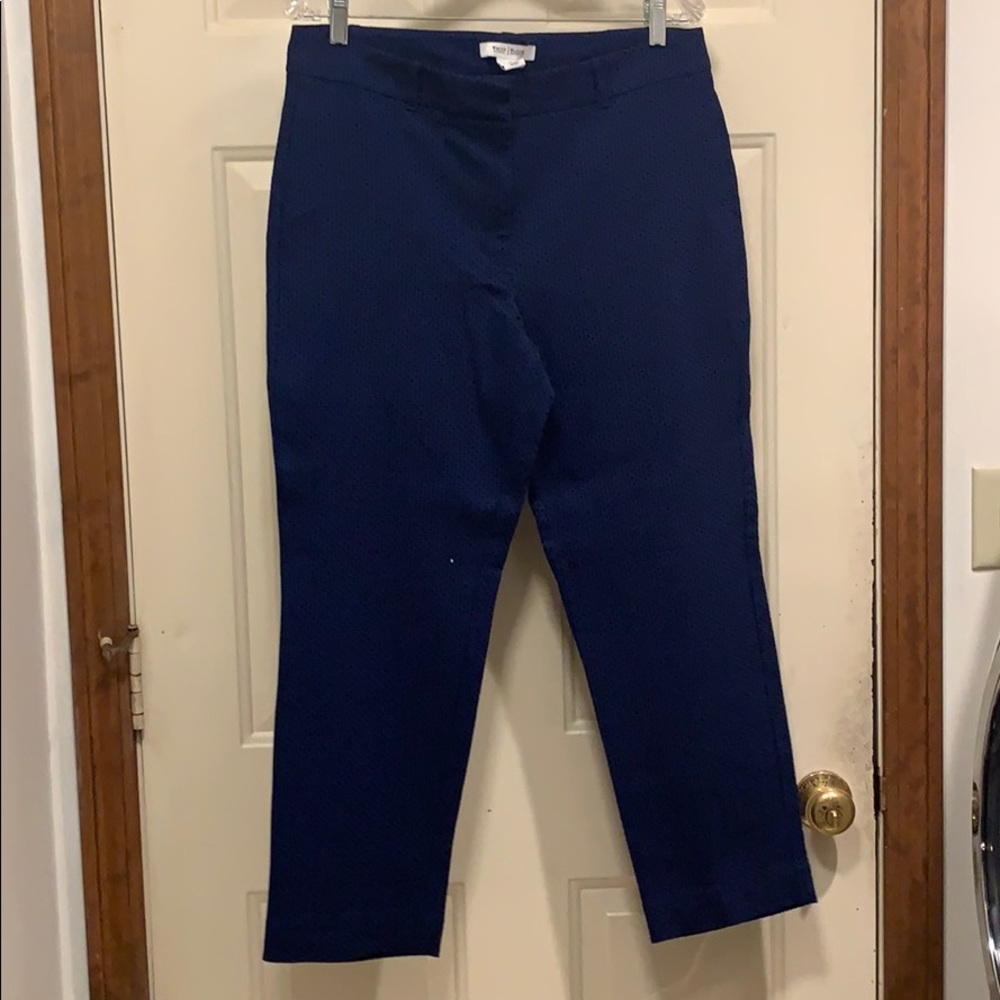 White House Black Market-Blue & Black Pattern